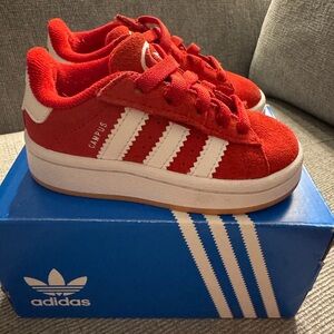 Adidas Kids Campus Red Sneakers